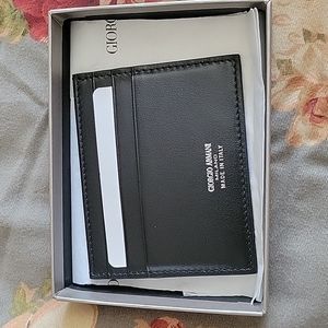 Giorgio Armani black credit card holder